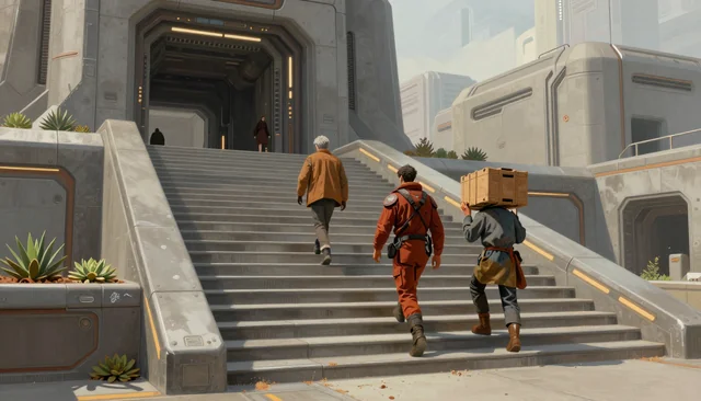 Stairway, lived-in space