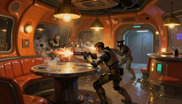 Bar fight after the fix: a shoot-out across the bar