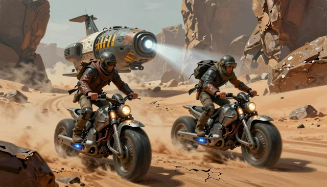 Chase before the fix: motorcycles